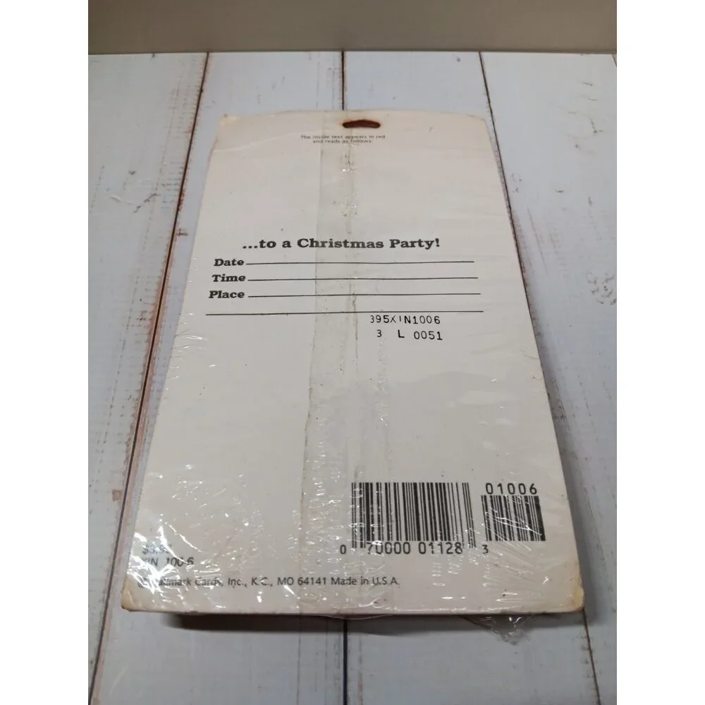 Vintage Paper Hallmark Christmas Party Invitations 3 Packs of 8 (24 cards)